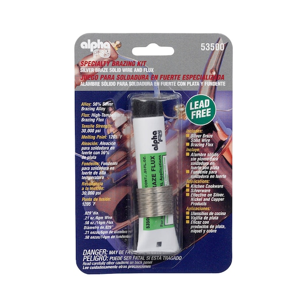 Alpha Metals Alpha Fry 0.2 oz Lead-Free Specialty Brazing Kit 0.02 in. D Silver-Bearing Alloy 1 pc 53500 - main